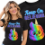 KOSZULKA DAMSKA ANIMOWANA   KEEP ON BELIEVING UNICORN PIXEL ART
